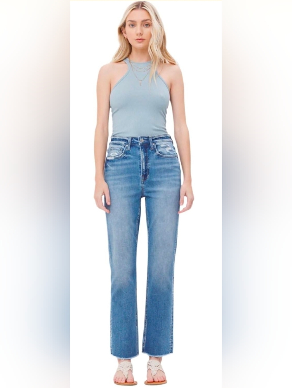 NWT Mica Denim Super High Rise Straight Leg Jeans 18W 28" Inseam Style MXP-T203